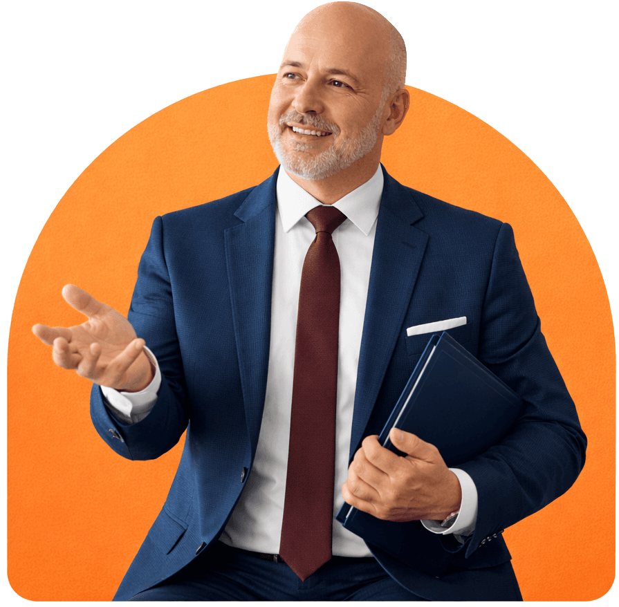 Estate agent giving thumbs up